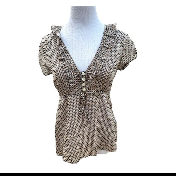 J. Crew Tops - COPY - J CREW Pineapple Print Blouse